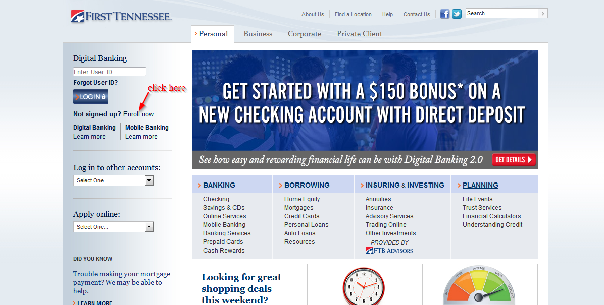 first tennessee personal banking online