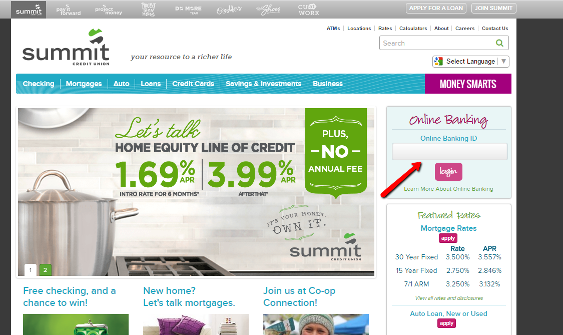 Summit Credit Union Online Banking Login ⋆ Login Bank