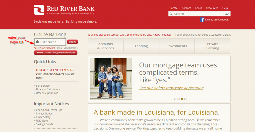 Red River Bank Online Banking Login ⋆ Login Bank