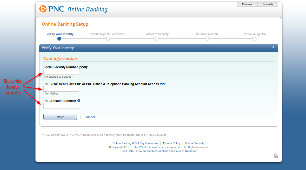 opening an account with pnc bank