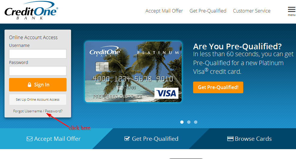 Credit One Bank Online Banking Login Login Bank