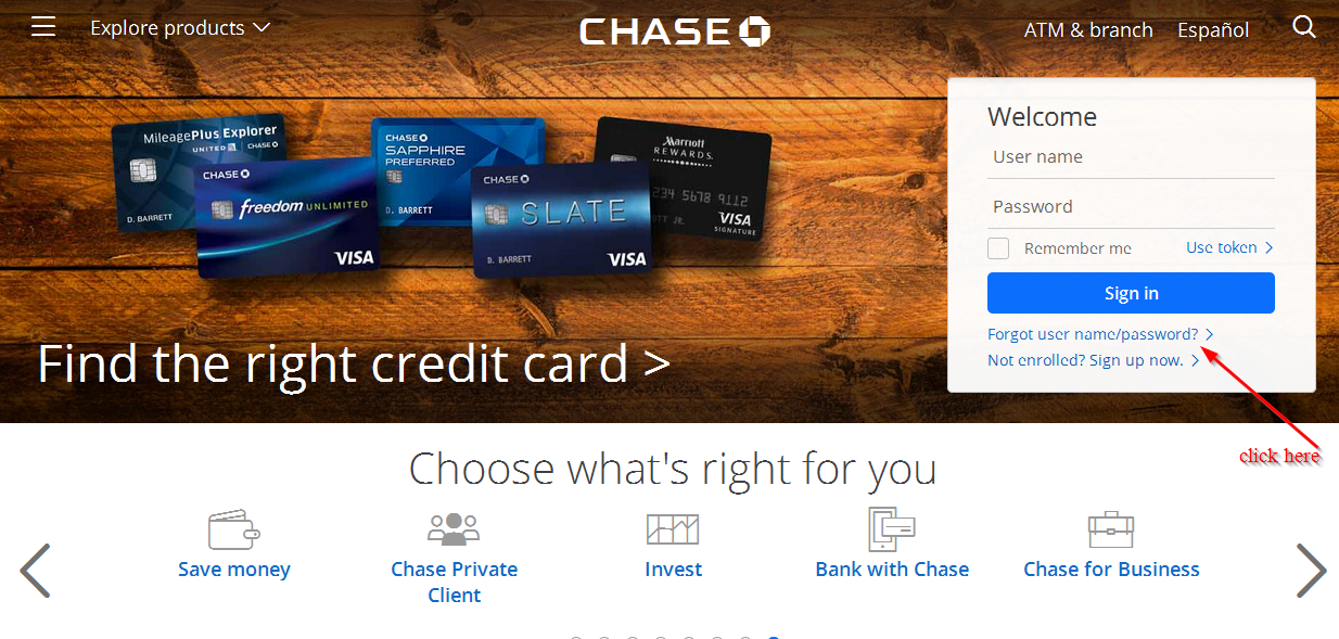 forgot chase account number