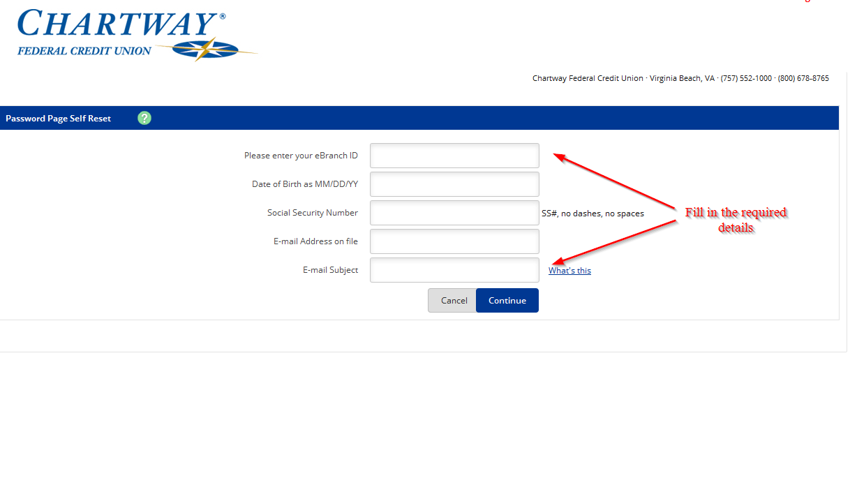chartway federal credit union online banking login