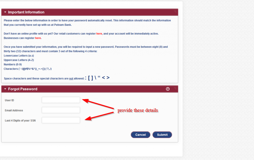 Putnam Bank Online Banking Login ⋆ Login Bank