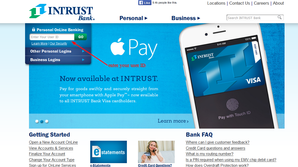 You can access your Intrust Bank online account anytime provided you are a....