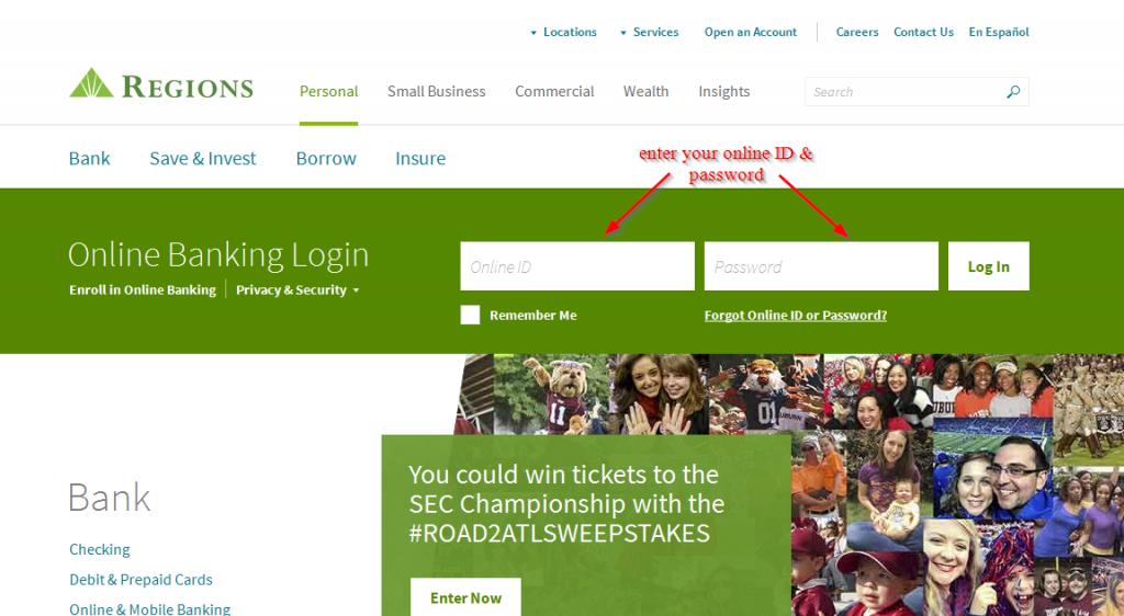 Regions online banking qustkey