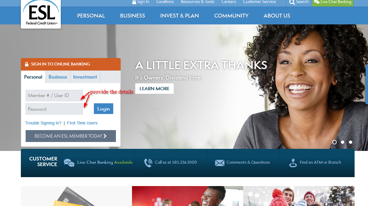 ESL Federal Credit Union Online Banking Login ⋆ Login Bank
