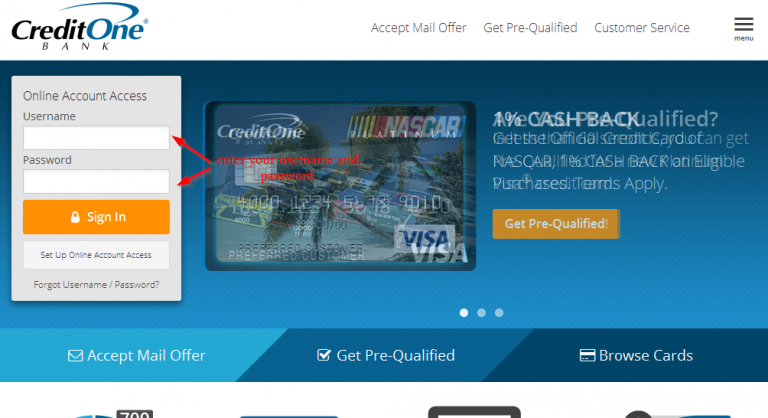 Credit One Bank Online Banking Login ⋆ Login Bank