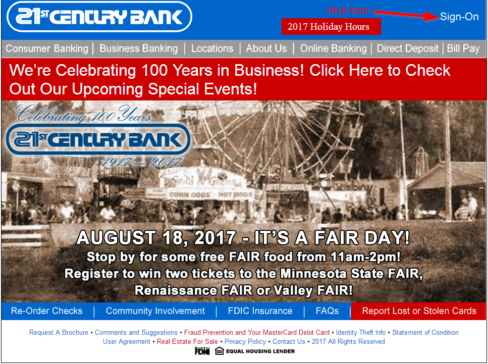 21st Century Bank Online Banking Login ⋆ Login Bank