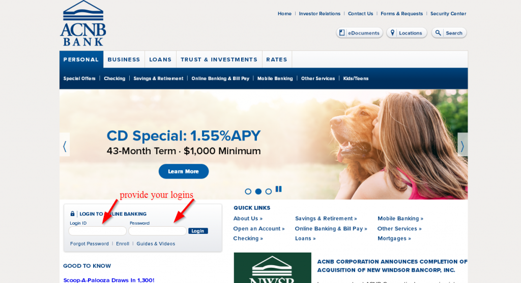ACNB Bank Online Banking Login ⋆ Login Bank
