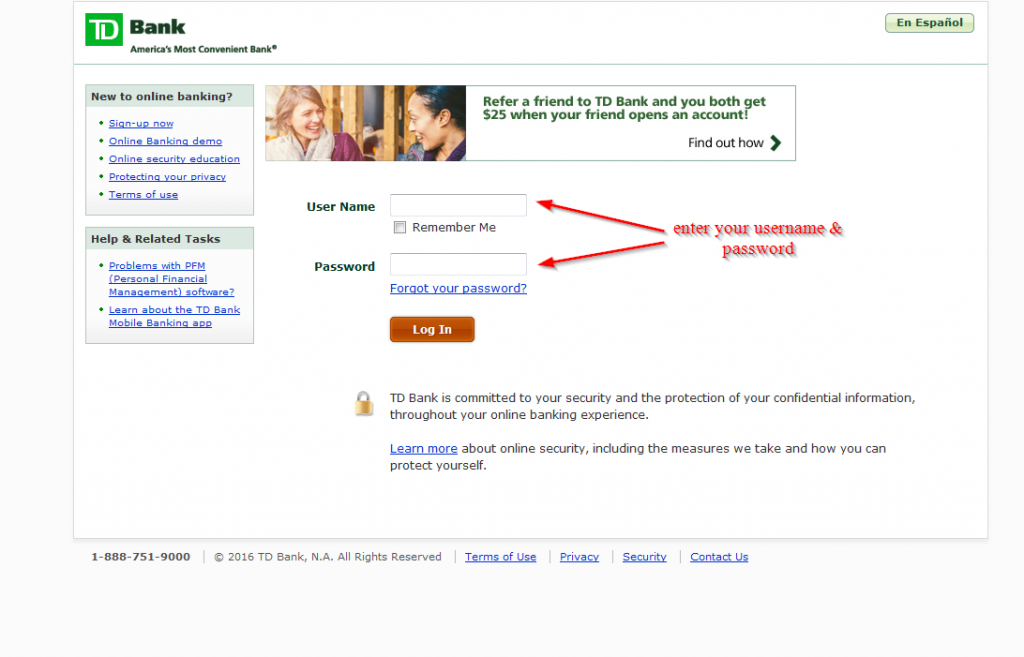 td bank online login personal banking td bank online login personal banking