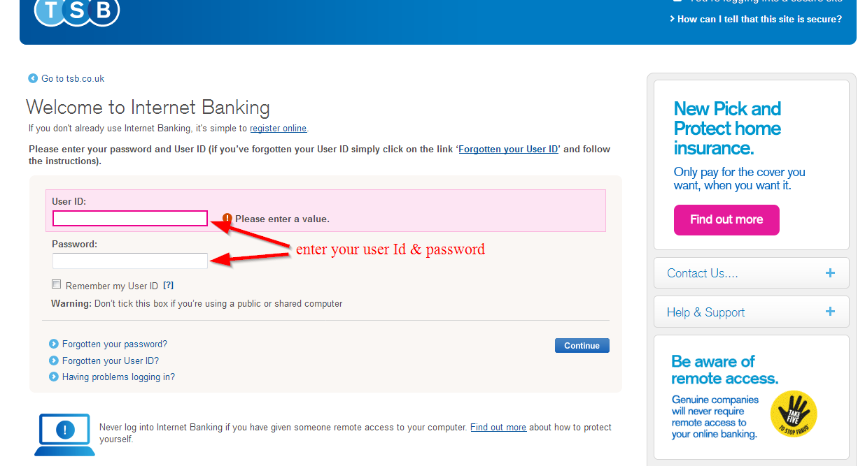 TSB Bank Online Banking Login ⋆ Login Bank