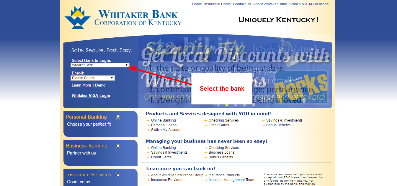 Whitaker Bank Online Banking Login ⋆ Login Bank